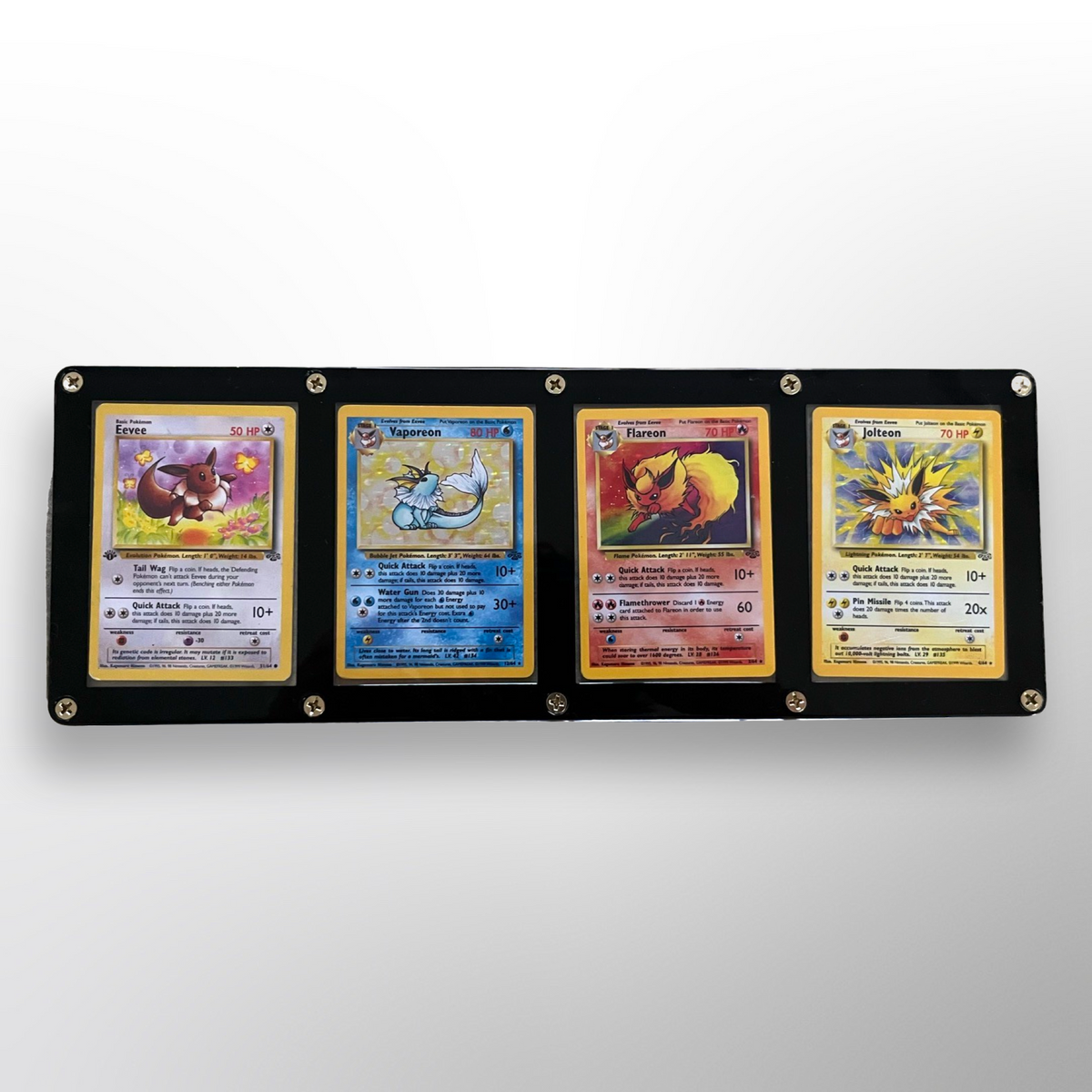 Gen 1 Eevee-lutions Framed Complete Set (4) 1999| TradingCardSets.Com Gen 1 Eevee-lutions Framed Complete Set (4) 1999| TradingCardSets.Com