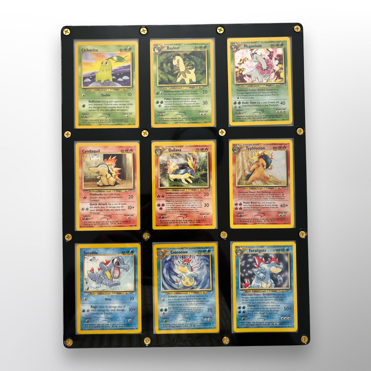 Pokemon Trading Card Starter Pack Gen 2 Johto Starter Evolutions Framed Showcase Set (9) 2000| Pokemon Trading Card Starter Pack Gen 2 Johto Starter Evolutions Framed Showcase Set (9) 2000|
