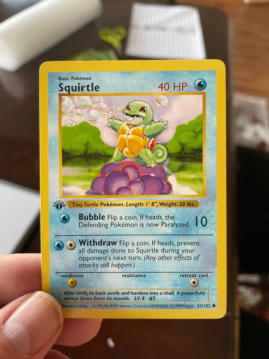 1st Edition Kanto Base Starters Set (Shadowless) (4) 1999 MP-DMG