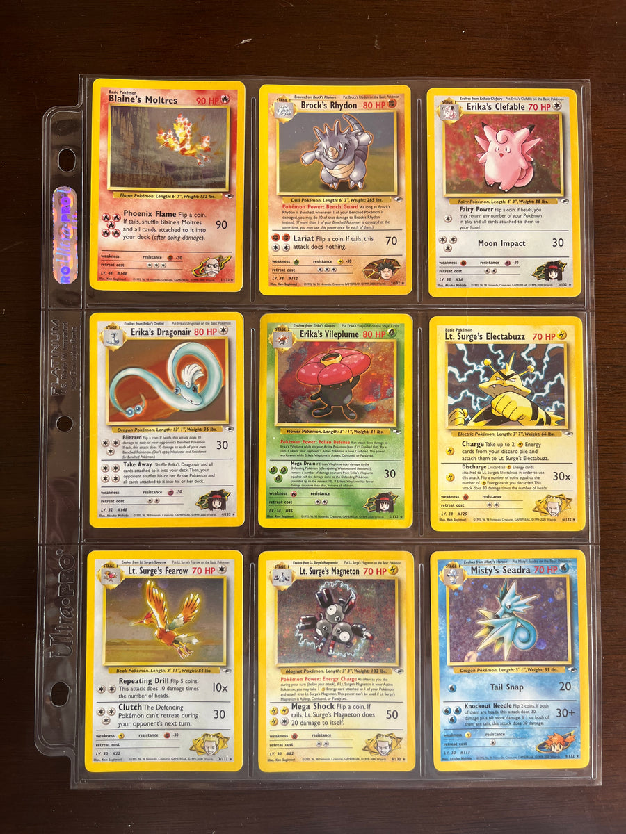 pokemon tcg gym heroes card list Gym Heroes Complete Set (132/132) 2000| TradingCardSets.Com