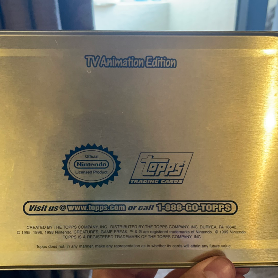 Pokémon Meowth Jumbo TOPPS Tin 1999| TradingCardSets.Com