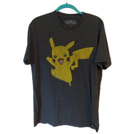 Pokemon Pikachu Graphic T-Shirt Men's Size Medium Gray