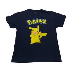 Pokemon Pikachu Black T Shirt Mens Large Graphic Tee