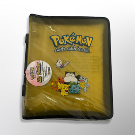 Pokémon Official 1999 Gold Yellow TOYSITE Zipper Binder Vintage (Sealed)