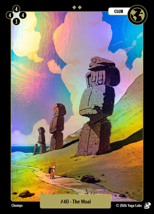 The Moai #040 — official Mudwater Foil artwork
