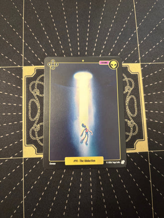 Mudwater #091 The Abduction actual card front, photographed October 24, 2026