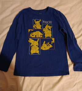 Pokémon Blue Long Sleeve Shirt Boys Medium