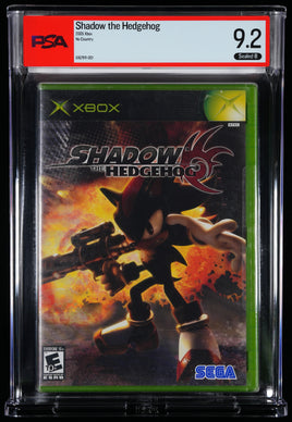 Shadow the Hedgehog Xbox PSA 9.2 B certificate 616789-001 exact copy front