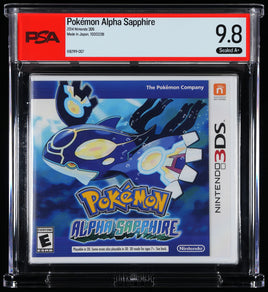 Pokémon Alpha Sapphire Nintendo 3DS PSA 9.8 A+, certificate 616789-007, exact copy front