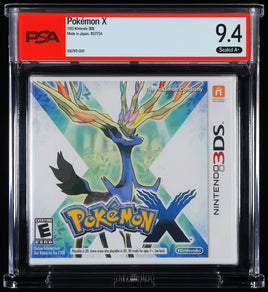 Pokémon X Nintendo 3DS PSA 9.4 A+, certificate 616789-008, exact copy front