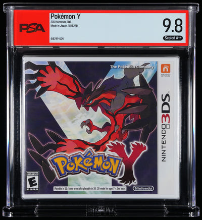 Pokémon Y Nintendo 3DS PSA 9.8 A++, certificate 616789-009, exact copy front
