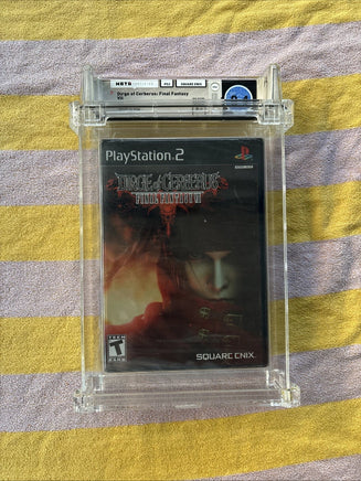 Dirge of Cerberus: Final Fantasy VII PS2, WATA 9.4 A+, certificate 605074-007, front cover and WATA holder