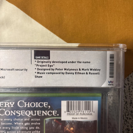 Fable Xbox, WATA 8.5, certification 600261-001, photo 11