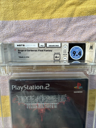Dirge of Cerberus: Final Fantasy VII PS2, WATA 9.4 A+, certificate 605074-007, WATA grade and seal label