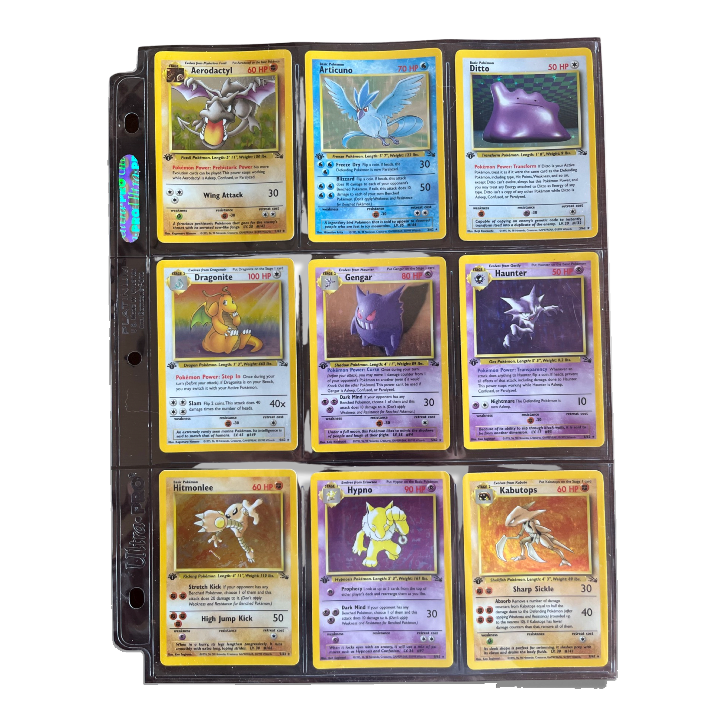 1st Edition Fossil (62/62) Complete Set 1999| TradingCardSets.Com