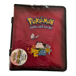 Pokémon Official 1999 Red TOYSITE Zipper Binder Vintage (Sealed)