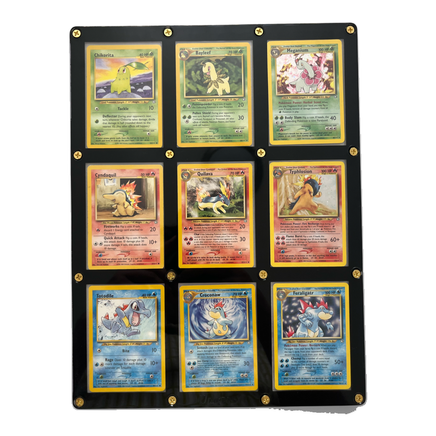 Gen 2 Johto Starter Evolutions Framed Showcase Set (9) 2000