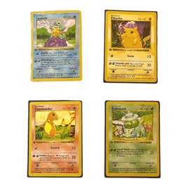 1st Edition Kanto Base Starters Set (Shadowless) (4) 1999 NM-MP