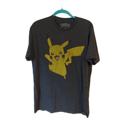 Pokemon Pikachu Graphic T-Shirt Men's Size Medium Gray
