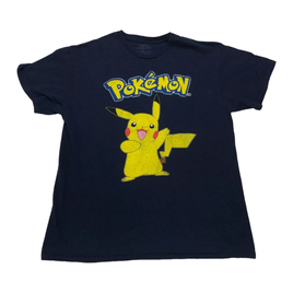 Pokemon Pikachu Black T Shirt Mens Large Graphic Tee