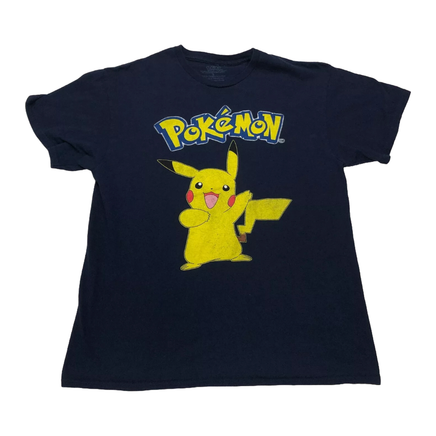 Pokemon Pikachu Black T Shirt Mens Large Graphic Tee