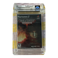 
              Dirge of Cerberus: Final Fantasy VII PS2, WATA 9.4 A+, certificate 605074-007, front cover and WATA holder
            