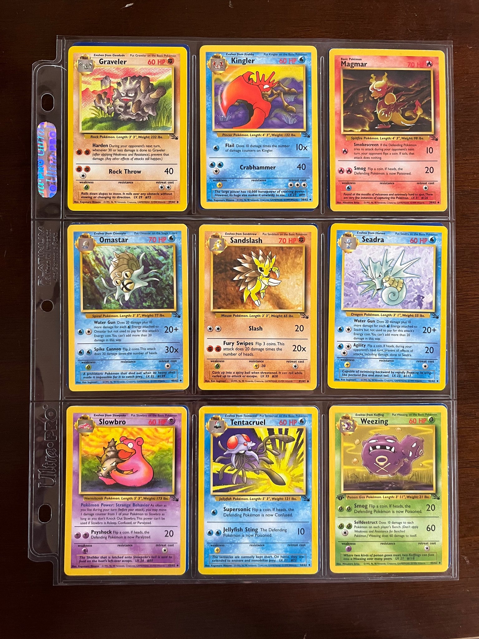 Fossil (62/62) Complete Master Set 1999| TradingCardSets.Com Fossil (62/62) Complete Master Set 1999| TradingCardSets.Com