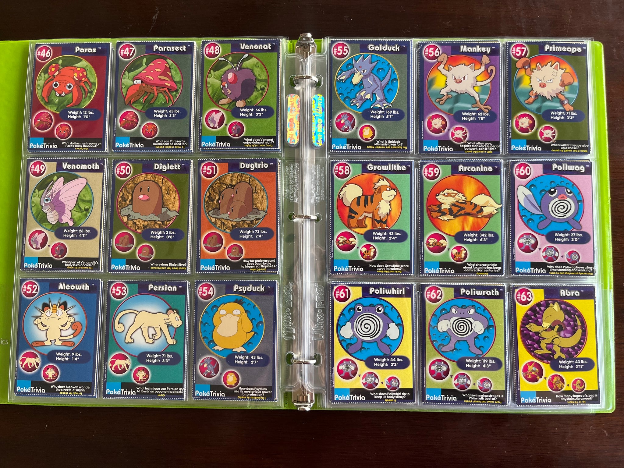 pokemon trivia cards Burger King Pokétrivia Promo Original 151 Complete Set 1999| TradingCardSets.Com