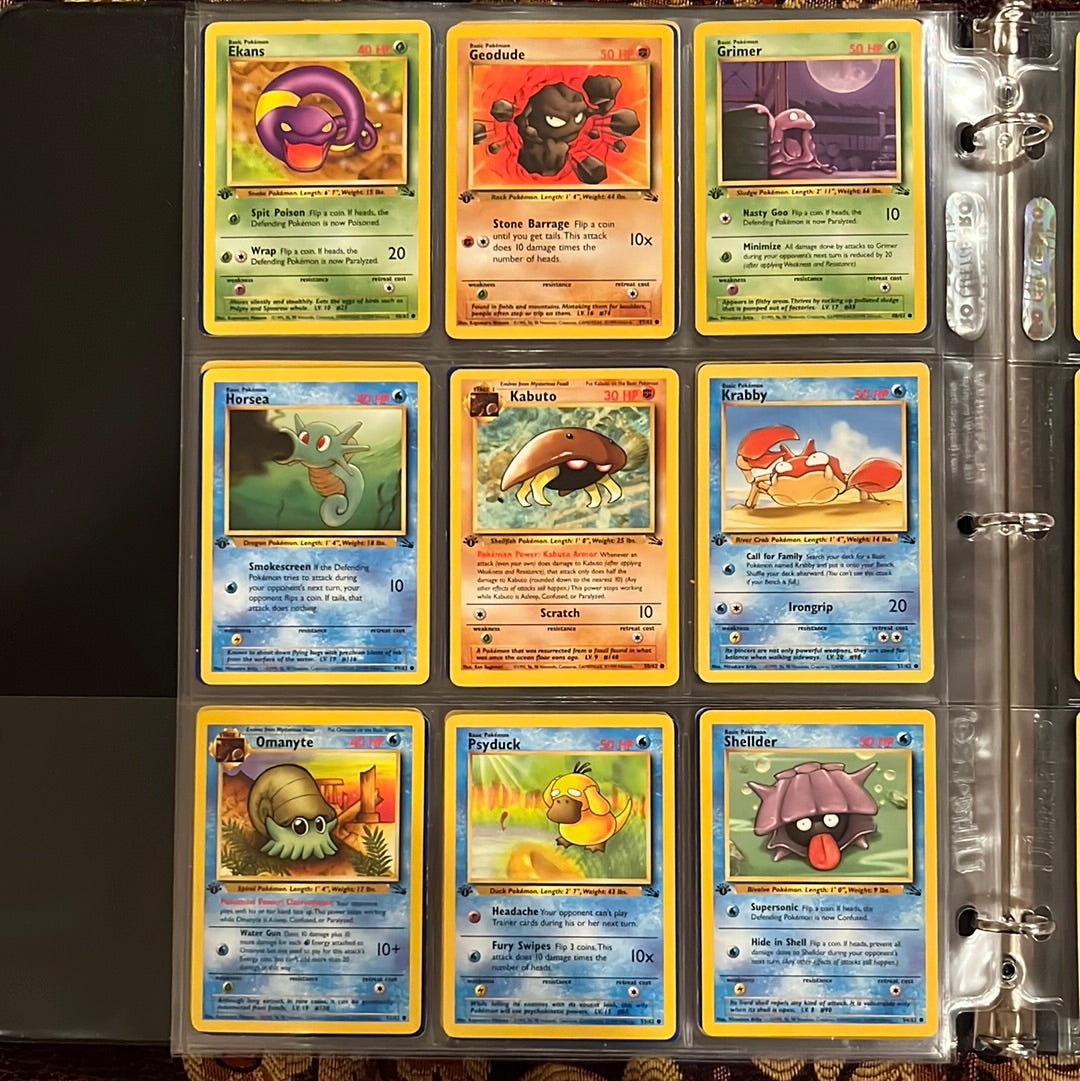 1st Edition Fossil (62/62) Complete Master Set 1999