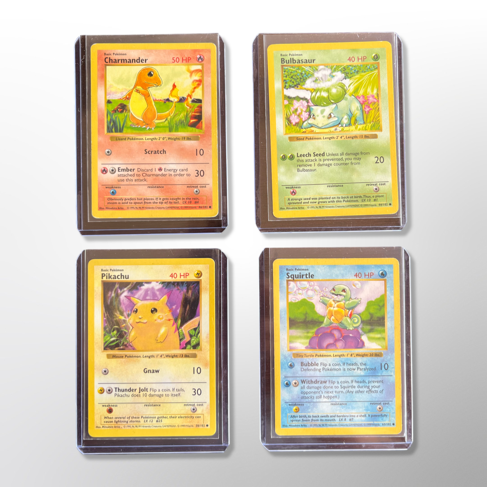 Shadowless Kanto Base Starters Set (4) 1999| TradingCardSets.Com Shadowless Kanto Base Starters Set (4) 1999| TradingCardSets.Com