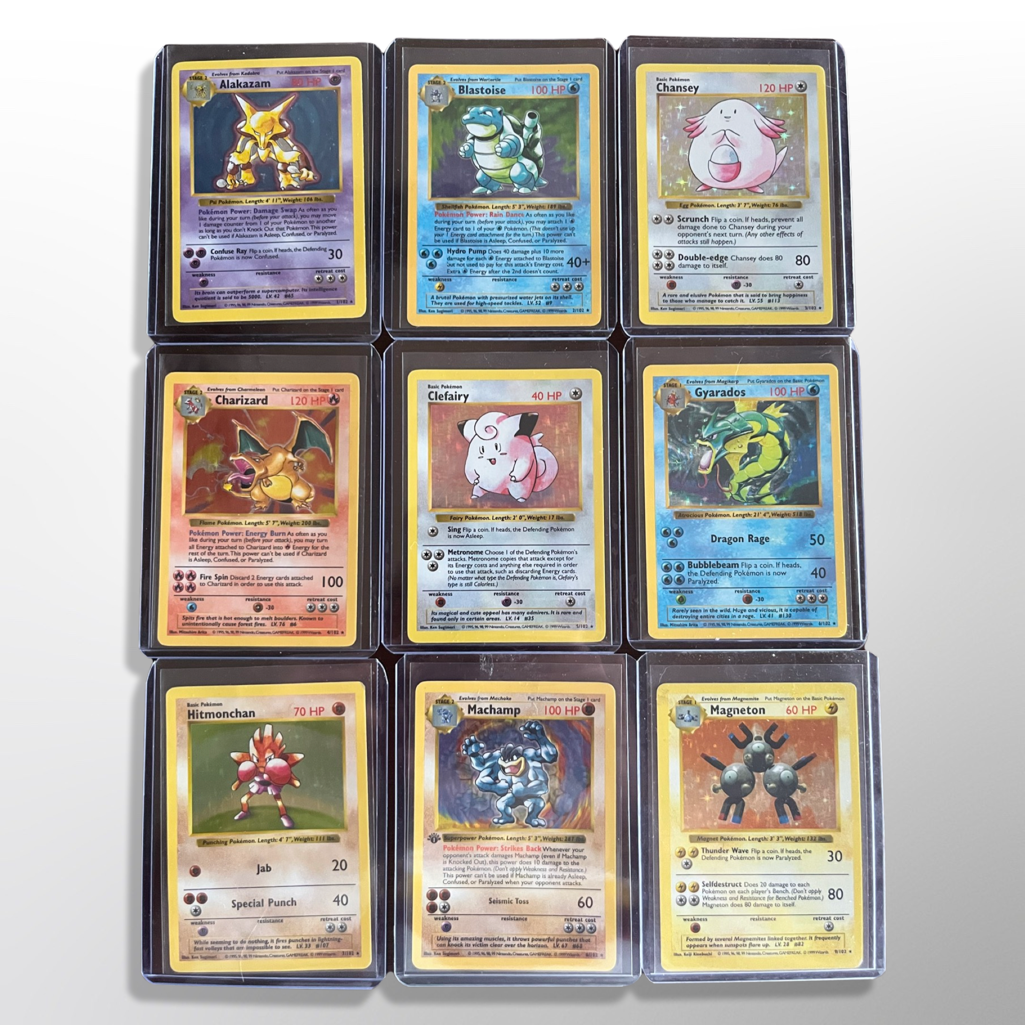 Shadowless Base Set Complete Master Set (102/102) 1999| TradingCardSets.Com Shadowless Base Set Complete Master Set (102/102) 1999| TradingCardSets.Com