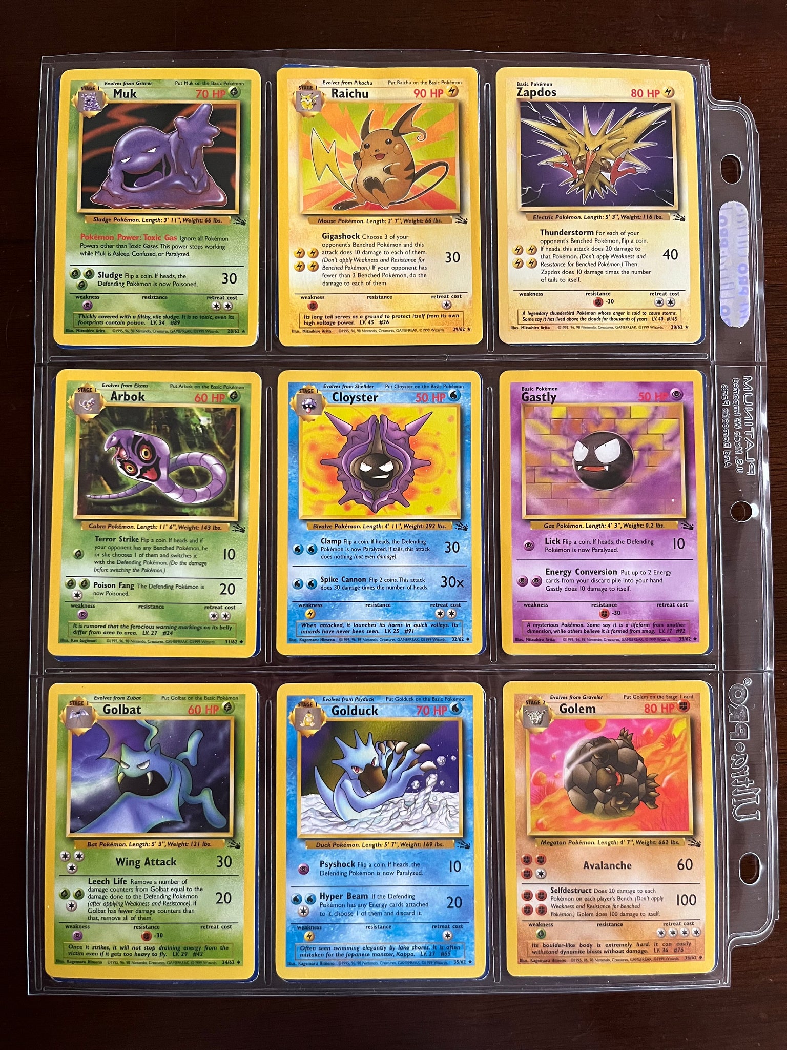 Fossil (62/62) Complete Master Set 1999| TradingCardSets.Com Fossil (62/62) Complete Master Set 1999| TradingCardSets.Com