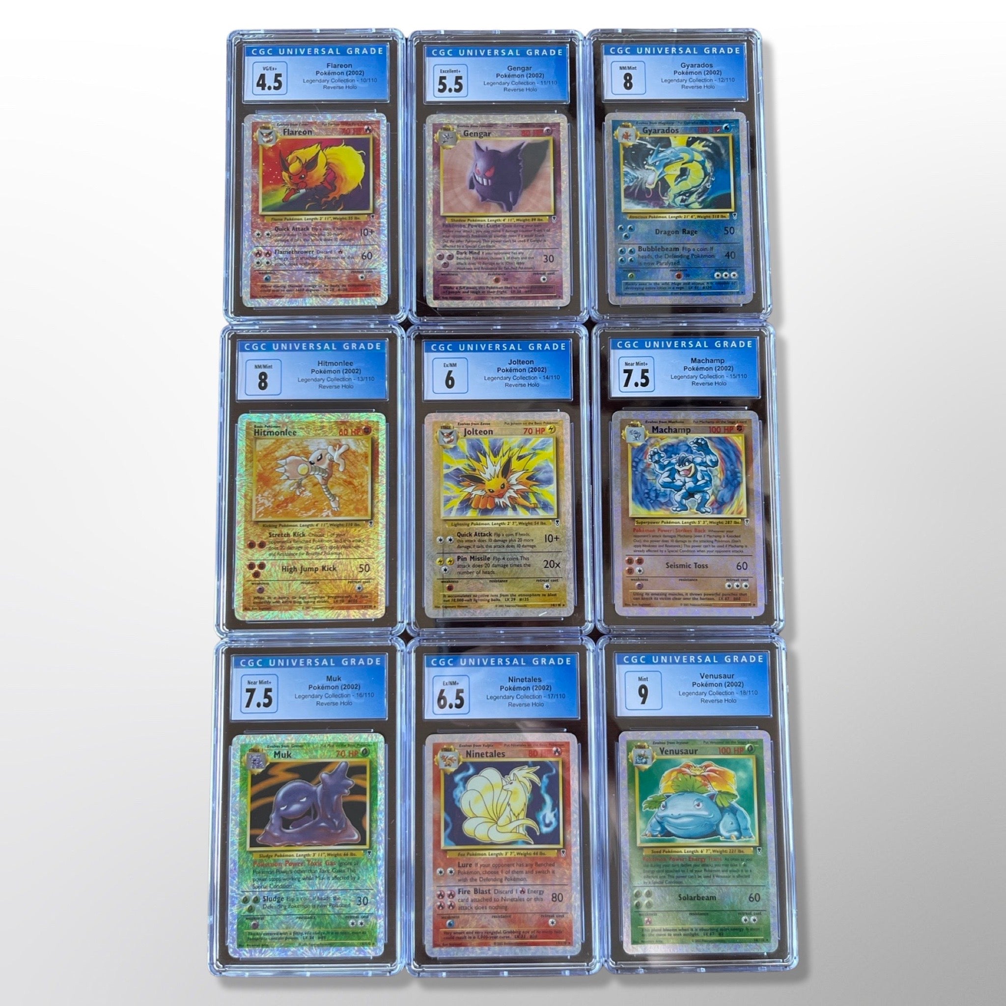 Original Base Set Pokemon Cards Vulpix, Ponyta and Fire Energy